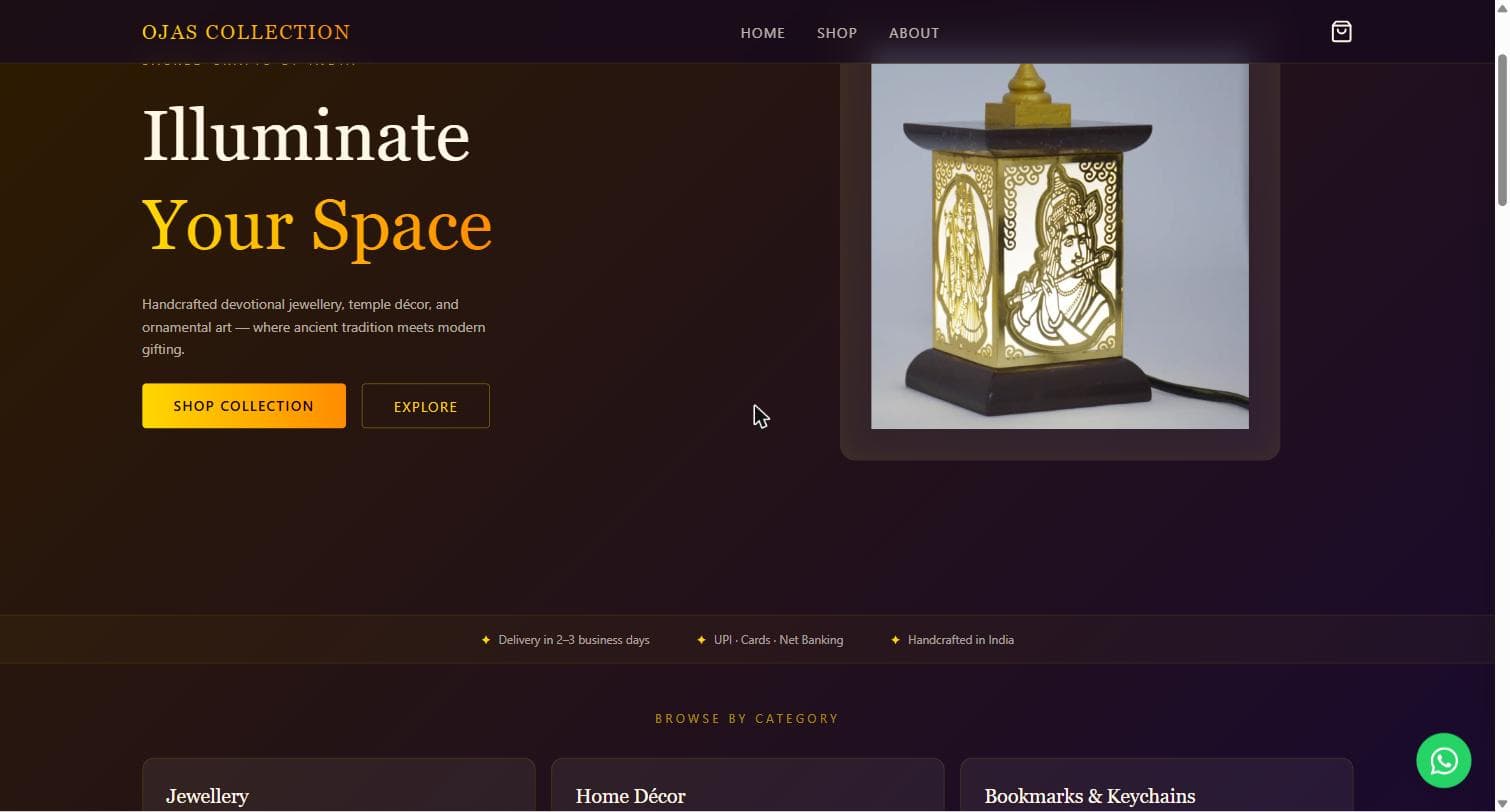 Ojas Collection — E-commerce